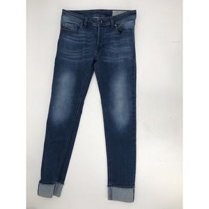 Diesel Women's Medium Wash Sleenker SP Slim Skinny Size 31x32 Cuffed Hem